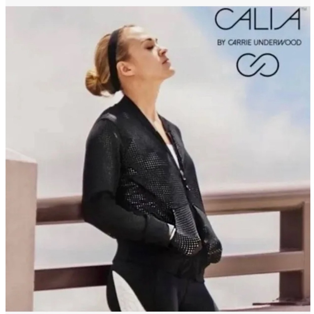 COPY - CALIA by Carrie Underwood Activewear Black Open Mesh Zip Up Jacket. XL